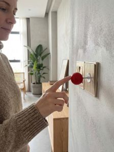 Punch-Free Round Ball Light Switch Helper Easy Press Assist Lever for Elderly Kids Pregnant Women Self-Adhesive Wall Swit Decors