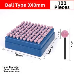 GONGFUMEN | Multipurpose Polishing Red Corundum Abrasive Heads 100 Pieces