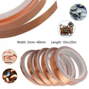 10M 20M Copper Foil Tape Single Side Conductive Shielding Tape Snail Tape Stain Glass Home Appliance Circuit Electrical Repai