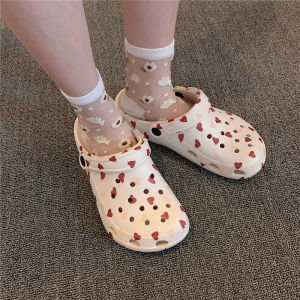 รองเท้าแตะแถบบางสไตล์เกาหลีสําหรับหญิงฤดูร้อนเป่าโถวรองเท้าแตะแจ๊กเก็ตกันลื่นด้านล่างหนาเหมาะสําหรับคู่รักสวมใส่ชายหาดและลําลอง