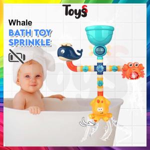 🔥Toyss Baby Bath Toy Whale Bathroom Toys Mainan Mandi Baby Mainan Bilik Air Mainan Baby Baby Toys Bathtub Toys 宝宝冲凉玩具