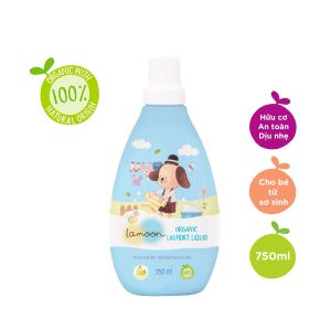 COMBO Nước giặt đồ sơ sinh Organic an toàn cho bé Lamoo dạng Bình 750ml + Túi refll 700ml