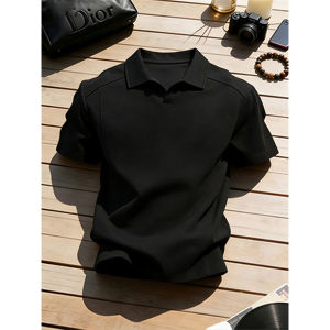 White Turn-Down Collar Heavyweight Polo Shirt