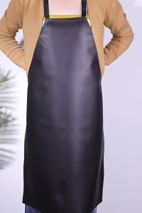 Apron Barista Florist Celemek Dapur Gaya Korea Model Panjang Saku Depan Kanvas/Katun/Leather