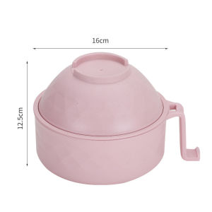 1Set Microwave Ramen Bowl Portable Quick Ramen Bowl with Handle  Spoon Chopstick Fork College Dorm Room Apartment Essentials