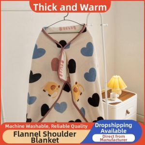 ZHIZHOU | Thick Flannel Blanket for Office Nap