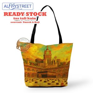 [ TERBARU ] ALVYSTREET - Totebag Model Tali Kain | Motif Makkah | Printing High Quality | Grosir | Souvenir Umroh & Hajj | 25 Motif