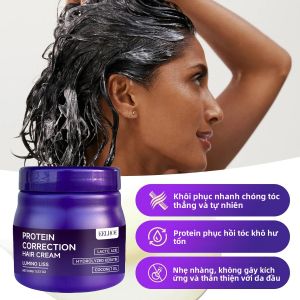 Kem Làm Thẳng Tóc Keratin Protein Giúp Tóc Mượt Mà & Phục Hồi Tóc Xoăn Cứng Kiểu Dáng Tự Nhiên Như Salon Chống Rối Kiểm Soát Hư Tổn Dùng Được Cho Cả Nam Và Nữ 100g