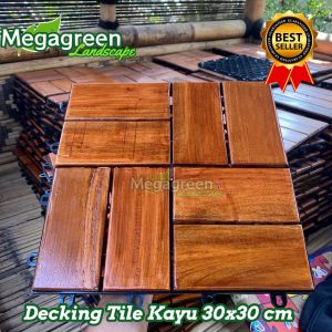 Decking tile kayu ukuran 30x30 cm - alas lantai kayu - flooring kayu
