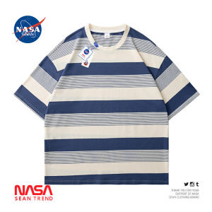 Wassup Panda Heavyweight Striped Mens T-shirt Short Sleeve Loose Couple Summer Fashion Brand College Style Cool Feeling