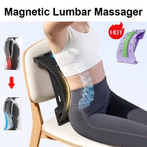 Magnetic Therapy Acupuncture Massage Lumbar Stretcher Massage Spine Correction Open Back Aids