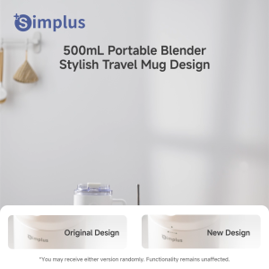Simplus Portable Blender 500mL丨18000RPM丨Ice Crushing丨Type-C Charging丨Cawan Travel丨12–15 Cups丨ZZJH011
