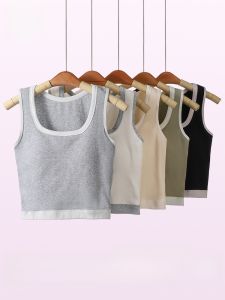 MiiOW | Cat Woman Striped Color Sports Bra For Girls Summer New Outwear Vest With Chest Pad Anti Light Beautiful Back Pure Color Style