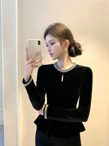 Luxury Chic Youthful Elegant Velvet Top