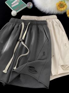 Washed Ripped American High Street plus Size Shorts Five Inch Womens Jeans Casual Sporty Pants Trendy Brand PlusSizes