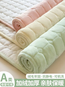 Thickened Milk Velvet Mattress Pad Winter Warm Bedroom Dormitory Single Soft Home Use Bedding Quilted Antibacterial Filling