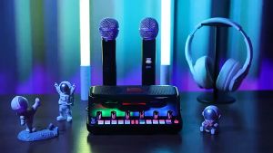 FunTechX BeTIM Audio Mixer & Sound Card With 2 Wireless Microphone Streaming Singing Recording Dubbing All In One Machine