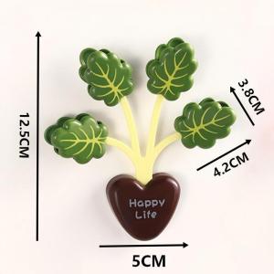 Hoyytu Cute Aesthetic Plant Magnetic Sealing Clips Strong Grip Multipurpose Clips for Kitchen Bag Sealing Fridge Decor