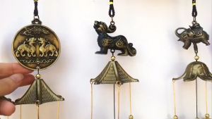 lonceng angin feng shu keberuntungan bahan tembaga untuk pintu