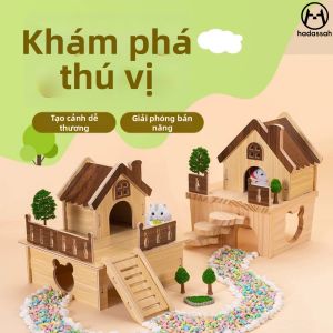 Hadassah | Observation Entertainment Hamster House with Double-layer Platform and Tunnel