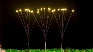 SXH led6 Head 8 Firefly Head Lamp Wind-Up Firefly Ground Stake Lamp Outdoor Scenic Decoration Lawn Lamp Landscape Lamp