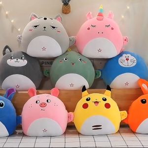 LESS - 3 in 1 Hand Warmer Pillow With Blanket Multifunction Cartoon Pillow With Travel Blanket(1X1.6M)