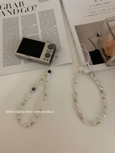Kknar Pearl Small Fragrance Style Phone Case Hanging Chain Luxury Fashion Korean Version Camera Strap Ins Style Digital Accessory