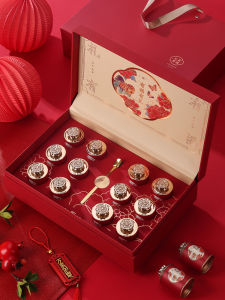 New Premium Ancient Tree Black Tea Small Can Tea Gift Box Empty White Tea Box Tea Leaf Packaging Box High End Rock Tea Canister