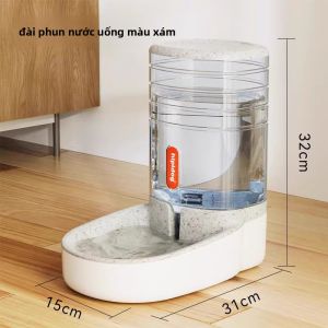 Hipidog | Máy cấp nước tự động cho chó và mèo Máy cung cấp nước di động không cần điện Hộp đựng nước hoạt động bằng cách lật và xoay