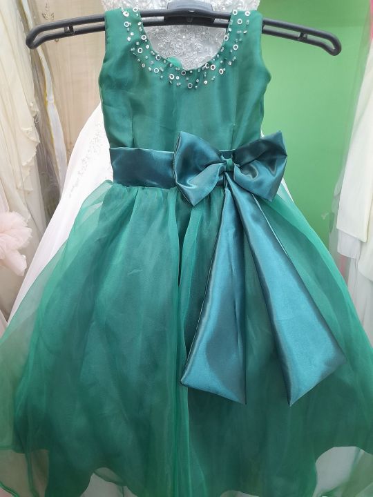 EMERALD GREEN Flower girl dress gown Lazada PH