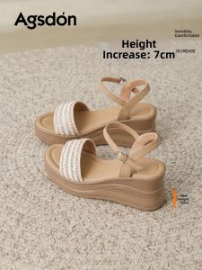 Agsdon | Wedge Thick Heel Women Sandals Braided Design