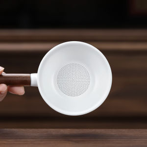 SHANGYANFANG | High-Quality Ceramic Tea Strainer with Ebony Handle