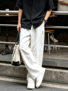 YASHENQISHI | Tencel Linen Summer Lightweight Straight Slim Loose Long Pants