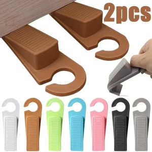 2Pcs Door Stopper Floor Slanted Wedge Floor Stackable Stops Indoor Door Stopper Duty Rubber Floor Stop Prevents Doors From Closing