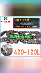 GLOBAL Universal Motorcycle Heavy Duty Chain 420-120L Roller Chains