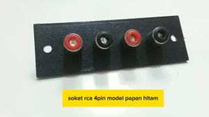 Soket RCA 4 Pin Model Papan Hitam Body Biasa: Aksesoris Audio Video Profesional