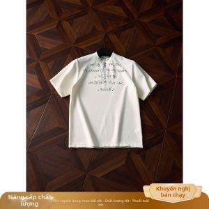 OUMULONG | Áo Thun Nam Cổ Tròn Nửa Kéo