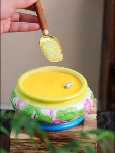 0.5/1kg Pasir Emas Hiolo Toples Serbuk Emas Abu Hiolo Pasir Serbuk Emas Abu Hiolo Jin Guang Ming Sha