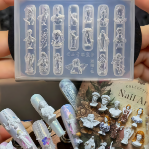 other | Cupid Angel Silicone Mold Vintage Relief Carving for Nail Art Resin Casting