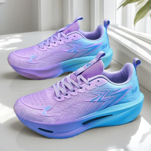 Breathable Shock Absorption Lightweight Purple Childrens Running Shoes