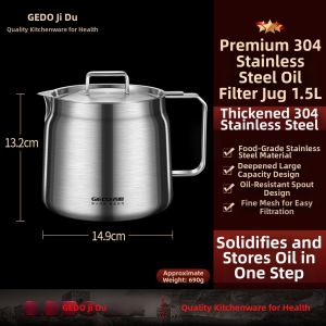 GEDO | Stainless Steel Filtering Sediment Oil Filter Jug