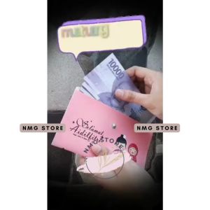 Dompet Amplop Panjang 1 Pack isi 10 PCS - Dompet Amplop Sedang - Dompet Kancing - Amplop Lebaran 2023 THR Idul Fitri - Angpao Ampao Ampau