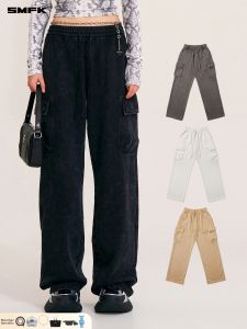 SMFK | Hunting Wide Straight Tube Retro Faded Cotton Sport Pants