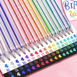 8/12/18 Pcs Colored Pens Set for Drawing Scrapbooking Cute Glitter Gel Pen Kawaii Stationery School Supplies