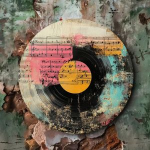 Vintage Retro Music Lover Round Aluminum Metal Sign 2D Flat Wall Art for Home Bar Cafe Office Decor