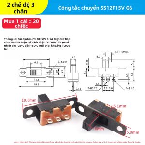ZAVE | Công Tắc Trượt Nhỏ Gọn 2/3 Cực