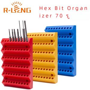 70 Slot Hex Bit Holder Organizer เจาะ Bit Storage เครื่องตัดเจาะ 1/4 นิ้ว Hex ไขควง Bit Organizer