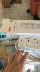 Ổ Điện thông minh XO WL19 (US) 10A - 5 Cổng AC - 2 Cổng USB-A  1 Cổng USB-C 6 công tắc công suất 2500W