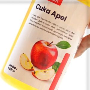 Cuka Apel 500 ml Nowhealth Apple Cider Vinegar with Mother Asli Organik Minuman Diet Detoks