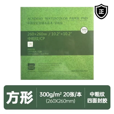 BaoHong | Student Grade Watercolor Paper 300g Cotton Rag Various Textures Available